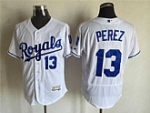 Kansas City Royals #13 Salvador Perez White 2016 Flexbase Collection Stitched Jersey,baseball caps,new era cap wholesale,wholesale hats